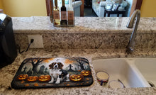 Load image into Gallery viewer, Welsh Springer Spaniel Spooky Halloween Dish Drying Mat