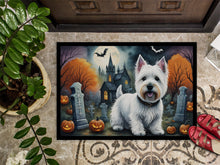Load image into Gallery viewer, Westie Spooky Halloween Doormat -  18x27 Decorative Floor Mat – Indoor/Outdoor Rug