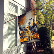 Load image into Gallery viewer, Yellow Labrador Retriever Spooky Halloween House Flag