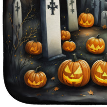 Load image into Gallery viewer, Yellow Labrador Retriever Spooky Halloween Dish Drying Mat