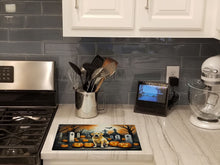 Load image into Gallery viewer, Yellow Labrador Retriever Spooky Halloween Glass Cutting Boards – Durable, Decorative Kitchen Art Large