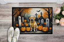 Load image into Gallery viewer, Yellow Labrador Retriever Spooky Halloween Doormat -  18x27 Decorative Floor Mat – Indoor/Outdoor Rug