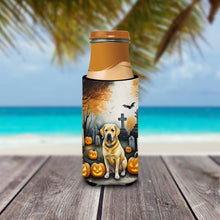 Load image into Gallery viewer, Yellow Labrador Retriever Spooky Halloween Slim Can Huggers – Fun, Functional Drink Coolers for Every Occasion