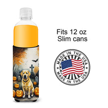 Load image into Gallery viewer, Yellow Labrador Retriever Spooky Halloween Slim Can Huggers – Fun, Functional Drink Coolers for Every Occasion