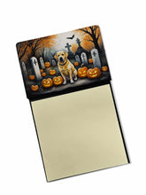 Load image into Gallery viewer, Yellow Labrador Retriever Spooky Halloween Sticky Note Holder- Refiilable Desk Accessory Note Pad