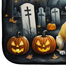Load image into Gallery viewer, Yellow Labrador Retriever Spooky Halloween Dish Drying Mat
