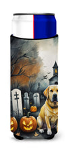 Load image into Gallery viewer, Yellow Labrador Retriever Spooky Halloween Slim Can Huggers – Fun, Functional Drink Coolers for Every Occasion