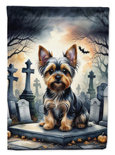 Load image into Gallery viewer, Yorkshire Terrier Spooky Halloween House Flag