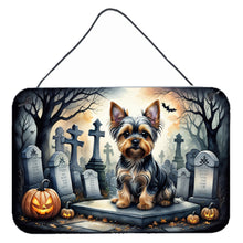 Load image into Gallery viewer, Yorkshire Terrier Spooky Halloween Wall or Door Hanging Prints