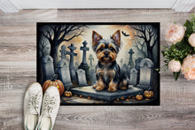 Load image into Gallery viewer, Yorkshire Terrier Spooky Halloween Doormat - 24x36 Decorative Floor Mat – Indoor/Outdoor Rug with Artistic Flair