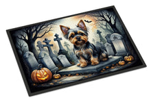 Load image into Gallery viewer, Yorkshire Terrier Spooky Halloween Doormat - 24x36 Decorative Floor Mat – Indoor/Outdoor Rug with Artistic Flair