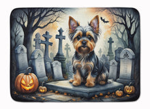 Load image into Gallery viewer, Yorkshire Terrier Spooky Halloween Memory Foam Kitchen Mat