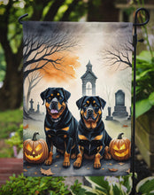 Load image into Gallery viewer, Rottweiler Spooky Halloween Garden Flag – Dog in Cemetery Scene