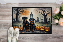 Load image into Gallery viewer, Rottweiler Spooky Halloween Doormat -  18x27 Decorative Floor Mat – Indoor/Outdoor Rug