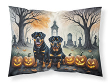 Load image into Gallery viewer, Rottweiler Spooky Halloween Fabric Standard Pillowcase – Artistic Decorative Front, White Back