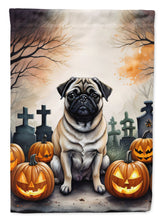 Load image into Gallery viewer, Fawn Pug Spooky Halloween House Flag