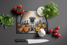 Load image into Gallery viewer, Fawn Pug Spooky Halloween Glass Cutting Boards – Durable, Decorative Kitchen Art Large