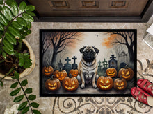 Load image into Gallery viewer, Fawn Pug Spooky Halloween Doormat -  18x27 Decorative Floor Mat – Indoor/Outdoor Rug