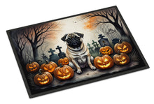Load image into Gallery viewer, Fawn Pug Spooky Halloween Doormat -  18x27 Decorative Floor Mat – Indoor/Outdoor Rug