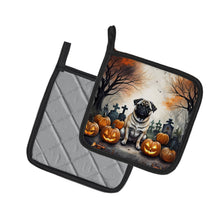 Load image into Gallery viewer, Fawn Pug Spooky Halloween Pot Holders - Set of 2 Decorative Kitchen Helpers | Made in the USA