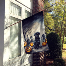 Load image into Gallery viewer, Black Pug Spooky Halloween House Flag