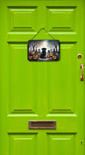 Load image into Gallery viewer, Black Pug Spooky Halloween Wall or Door Hanging Prints
