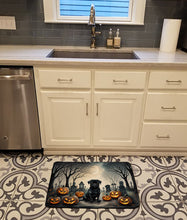 Load image into Gallery viewer, Black Pug Spooky Halloween Memory Foam Kitchen Mat