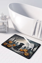 Load image into Gallery viewer, Black Pug Spooky Halloween Memory Foam Kitchen Mat