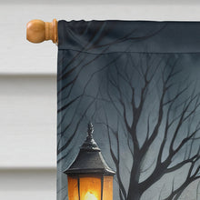 Load image into Gallery viewer, Black Pug Spooky Halloween House Flag