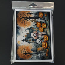Load image into Gallery viewer, Poodle Spooky Halloween Greeting Cards -  Blank Note Cards – 8-Pack of Artist-Designed Cards with Envelopes