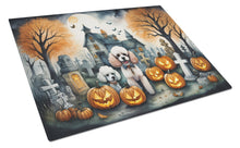 Load image into Gallery viewer, Poodle Spooky Halloween Glass Cutting Boards – Durable, Decorative Kitchen Art Large