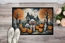 Load image into Gallery viewer, Poodle Spooky Halloween Doormat -  18x27 Decorative Floor Mat – Indoor/Outdoor Rug