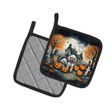 Load image into Gallery viewer, Poodle Spooky Halloween Pot Holders - Set of 2 Decorative Kitchen Helpers | Made in the USA