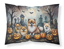 Load image into Gallery viewer, Pomeranian Spooky Halloween Fabric Standard Pillowcase – Artistic Decorative Front, White Back