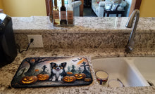 Load image into Gallery viewer, Papillon Spooky Halloween Dish Drying Mat
