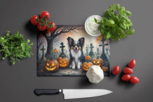 Load image into Gallery viewer, Papillon Spooky Halloween Glass Cutting Boards – Durable, Decorative Kitchen Art Large