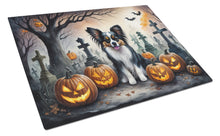 Load image into Gallery viewer, Papillon Spooky Halloween Glass Cutting Boards – Durable, Decorative Kitchen Art Large