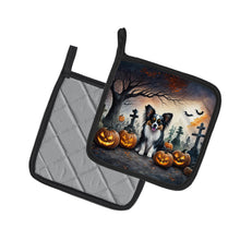 Load image into Gallery viewer, Papillon Spooky Halloween Pot Holders - Set of 2 Decorative Kitchen Helpers | Made in the USA