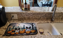Load image into Gallery viewer, Papillon Spooky Halloween Dish Drying Mat