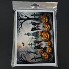 Load image into Gallery viewer, Papillon Spooky Halloween Greeting Cards -  Blank Note Cards – 8-Pack of Artist-Designed Cards with Envelopes