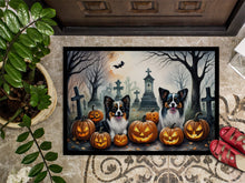 Load image into Gallery viewer, Papillon Spooky Halloween Doormat -  18x27 Decorative Floor Mat – Indoor/Outdoor Rug
