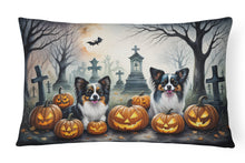 Load image into Gallery viewer, Papillon Spooky Halloween Fabric Decorative Pillow