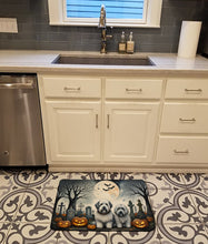 Load image into Gallery viewer, Old English Sheepdog Spooky Halloween Memory Foam Kitchen Mat