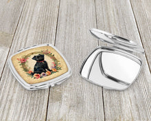 Load image into Gallery viewer, Affenpinscher and Flowers Compact Mirror – Stylish Purse Mirror with Artistic Covers