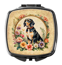 Load image into Gallery viewer, American English Coonhound and Flowers Compact Mirror – Stylish Purse Mirror with Artistic Covers
