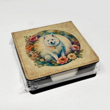 Load image into Gallery viewer, American Eskimo and Flowers PU Leather Note Paper Holder