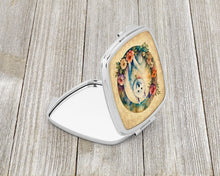 Load image into Gallery viewer, American Eskimo and Flowers Compact Mirror – Stylish Purse Mirror with Artistic Covers