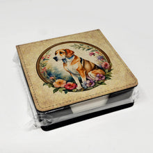 Load image into Gallery viewer, American Foxhound and Flowers PU Leather Note Paper Holder