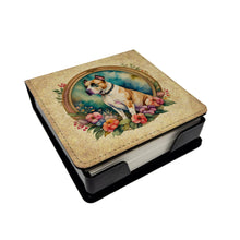 Load image into Gallery viewer, American Staffordshire Terrier and Flowers PU Leather Note Paper Holder