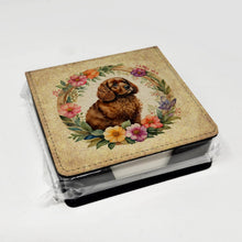 Load image into Gallery viewer, American Water Spaniel and Flowers PU Leather Note Paper Holder